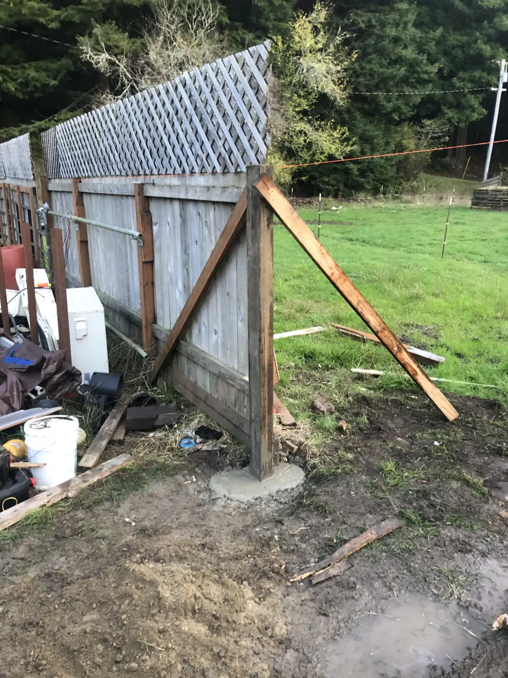 Gate post repair image